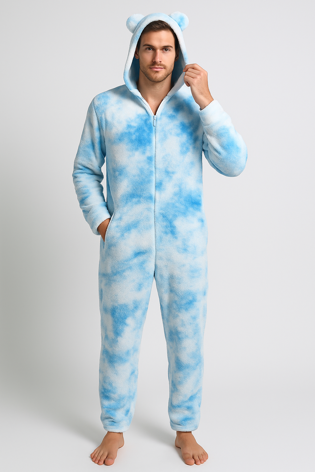 Blue Cloud Bear Onesie