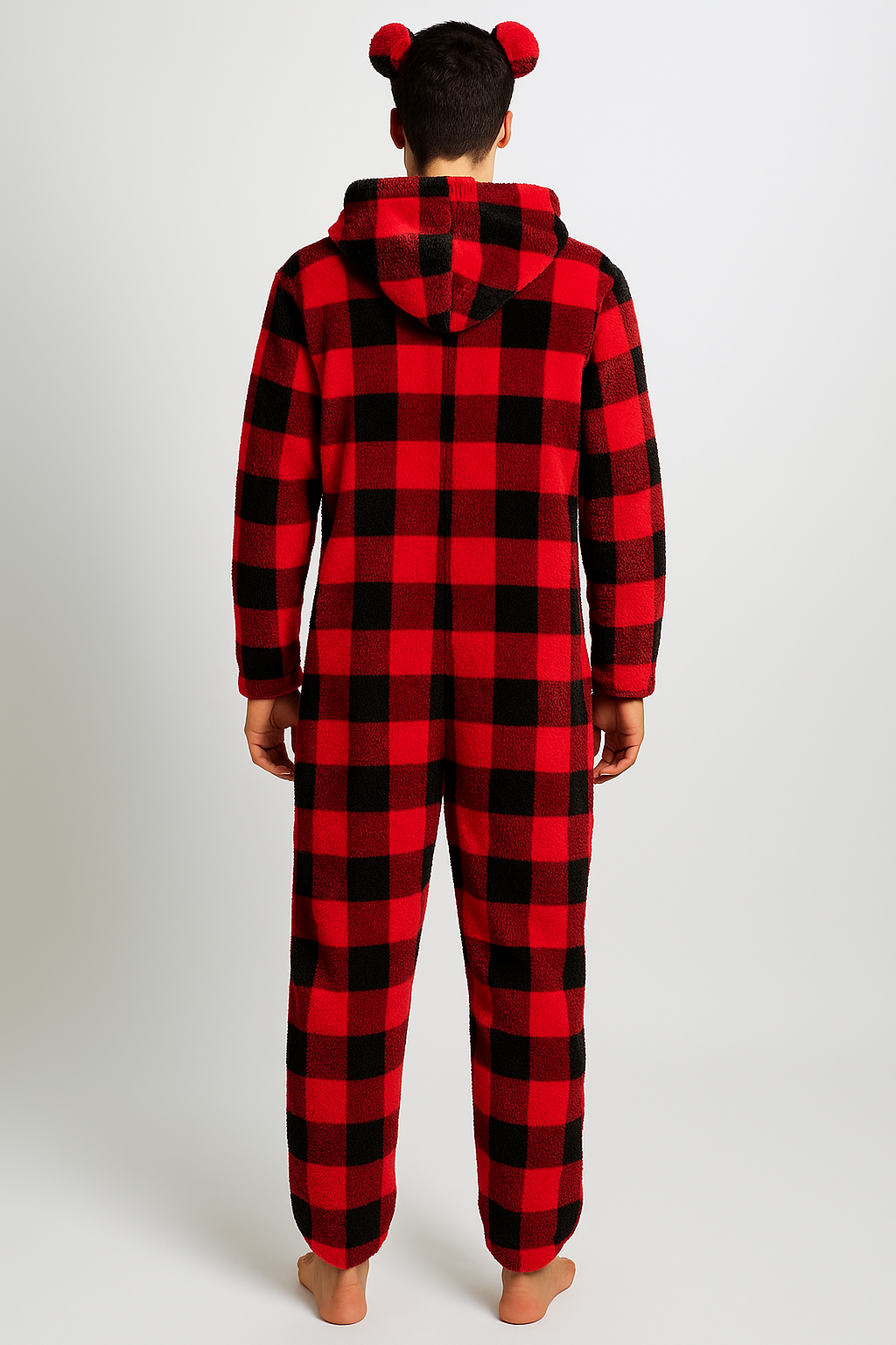 Buffalo Plaid Bear Onesie